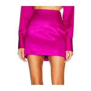 FRAME - Womens Seamed Mini Skirt in Magenta - Size 2